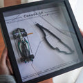 Framed picture of a race car and track layout with 'Canada GP' text.